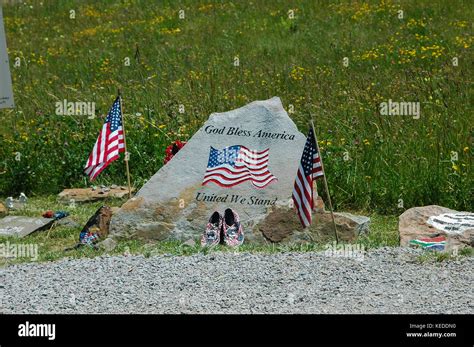 SHANKSVILLE, PENNSYLVANIA - CIRCA JUNE 2005 - Temporary memorial to the ...