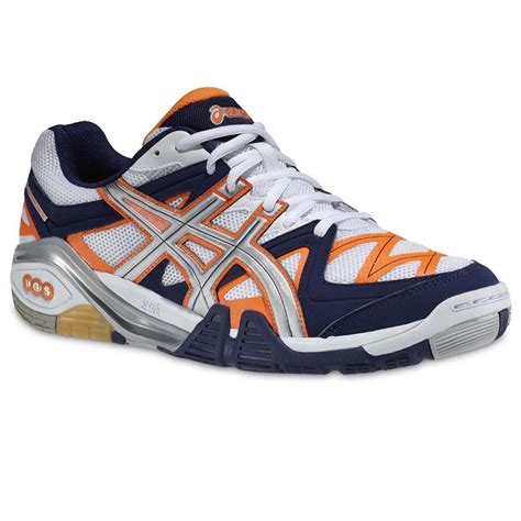 Asics Mens GEL-Progressive 2 Indoor Squash Shoes - White/Orange ...