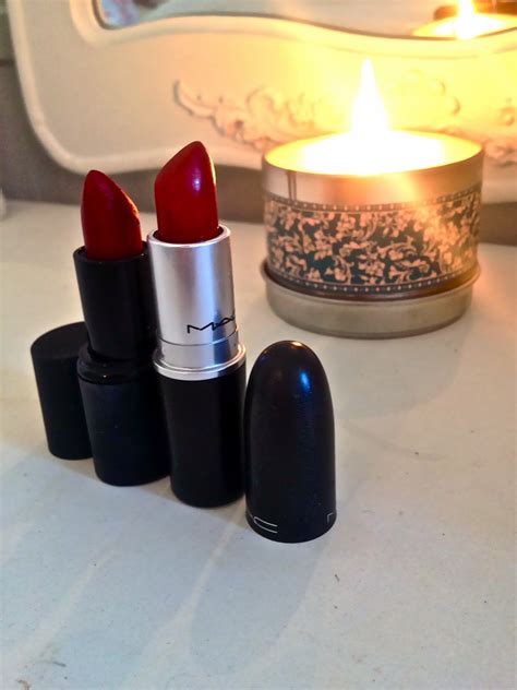 A Spotted Teacup: Lipstick Review - Mac's Russian Red vs Sleek's Russian Roulette