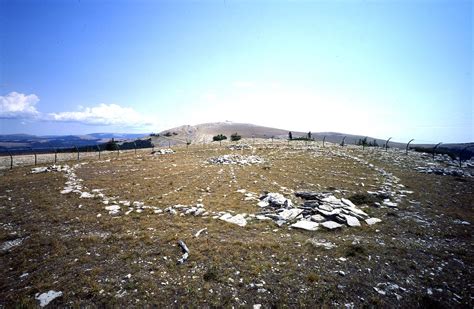 Ancient Native American Medicine Wheel in Bighorn Range, Wyoming