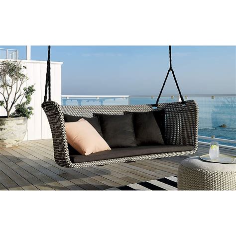 Grove Outdoor Outdoor Patio Loveseat Swing + Reviews | CB2 in 2022 ...