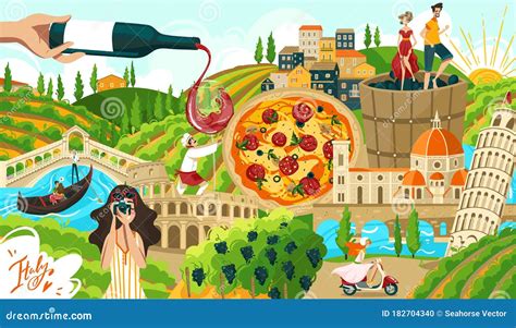 Symbols Of Rome. Cartoon Vector | CartoonDealer.com #46387185