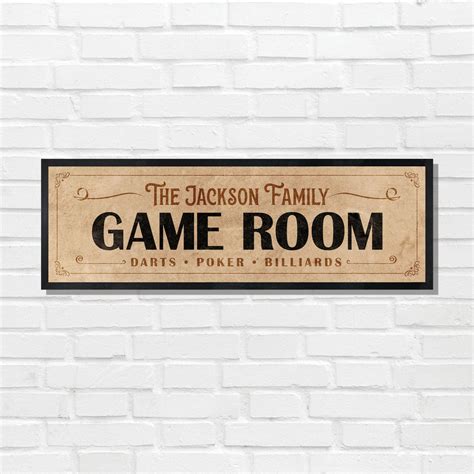 Personalized Game Room Sign-gameroom Sign-video Game Room Wall Decor ...