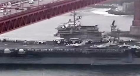 Watch This Supercarrier Launch Jets While Passing Under The Golden Gate ...