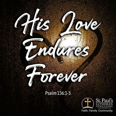 His Love Endures Forever | Daily bible verse, Psalms, Psalm 136