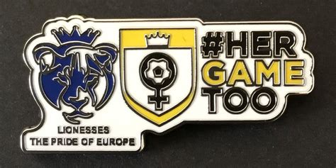 HERGAMETOO ENGLAND LIONESSES OFFICIAL ENAMEL PIN BADGE - FREE UK POSTAGE #HERGAMETOO PRIDE OF ...