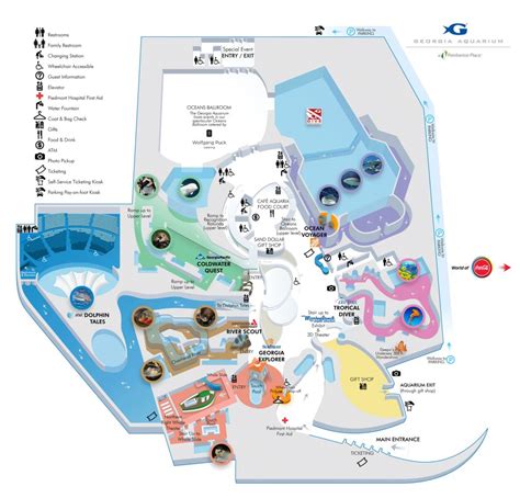 Zoos - Atlanta Aquarium */** - Texas State Aquarium Map | Printable Maps