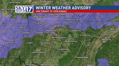 Winter Weather Advisory issued for Middle Tennessee | WZTV