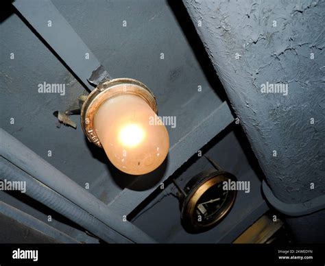 inside ii world war submarine control room detail Stock Photo - Alamy