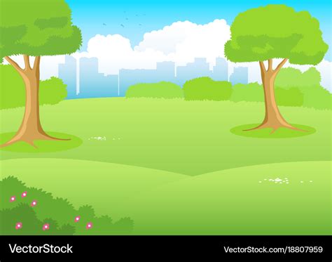 City park cartoon Royalty Free Vector Image - VectorStock