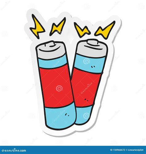 Cartoon Man And Red Batteries | CartoonDealer.com #26533664