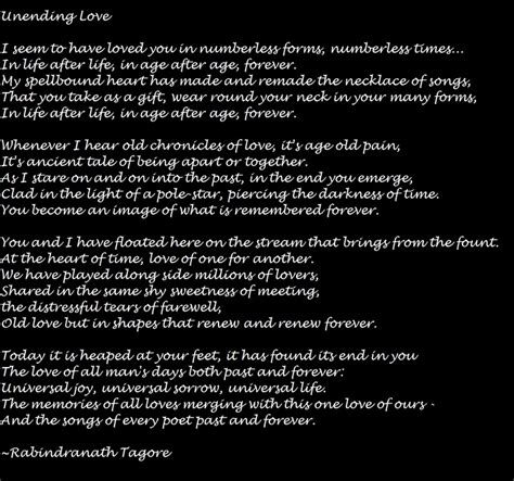 Unending Love - Rabindranath Tagore | No truer words | Pinterest