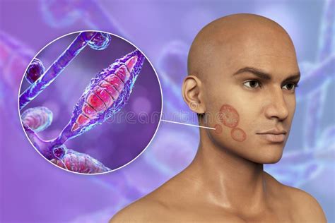 Microsporum Canis Fungal Infection, 3D Illustration Stock Illustration - Illustration of ...