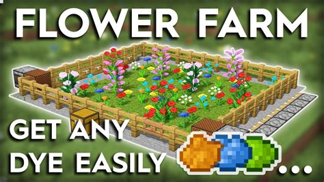 Minecraft Easiest Flower/Dye Farm Tutorial - 1.20+ - YouTube