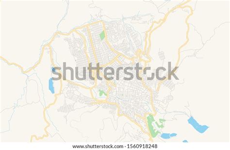 Printable Street Map Potosi Bolivia Map Stock Vector (Royalty Free ...