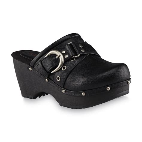 Bongo Women's Jessie Black Embellished Platform Clog - Shoes - Women's Shoes - Women's Flats