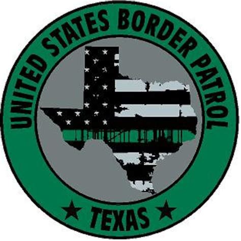 Texas US Border Patrol Thin Green Line American Flag Green - Etsy