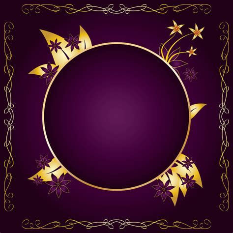 Gold Flower Frame Vector Art & Graphics | freevector.com