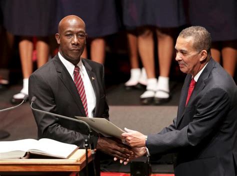 Rowley sworn in as new prime minister of Trinidad and Tobago after ...