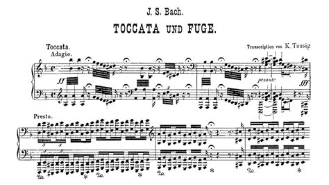 JS Bach: Toccata and Fugue in D Minor BWV 565 - Piano Transcription ...