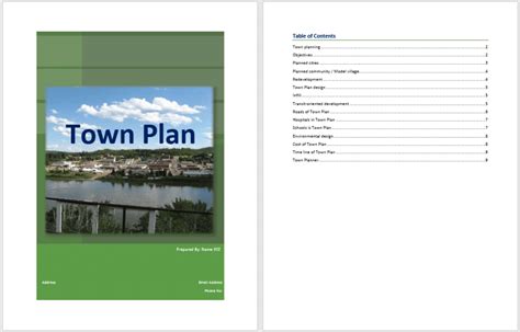 Town Plan Template - Word Templates for Free Download