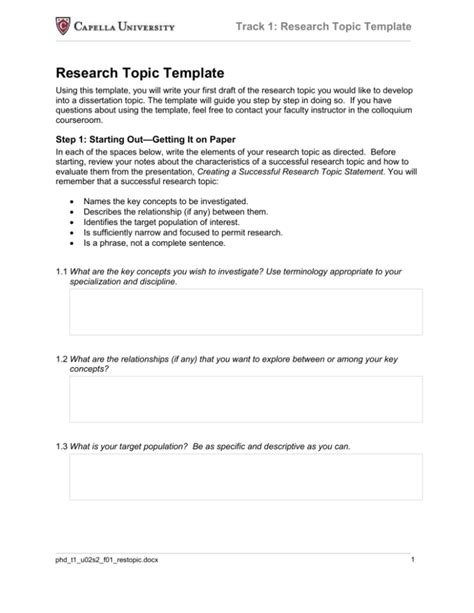 Research Topic Template