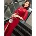 Chinese Wedding Dress Mandarin Collar Qipao Dress Modern - Etsy