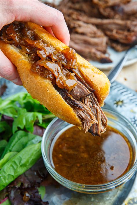 Slow Cooker Roast Beef French Dip Sandwich - Closet Cooking