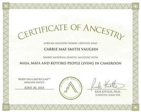 African Ancestry DNA Results - Our Families History