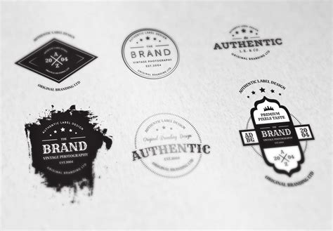 6 Vintage Typographic Logo Badges | Branding & Logo Templates ~ Creative Market