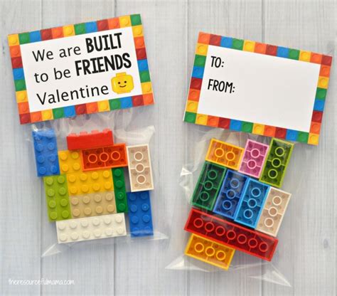 Lego Valentine Cards - The Resourceful Mama