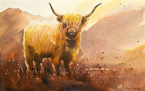 Highland Cow 2 Painting by Paul Dene Marlor