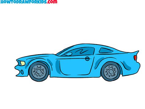 How to Draw a Ford Mustang - Easy Drawing Tutorial For Kids