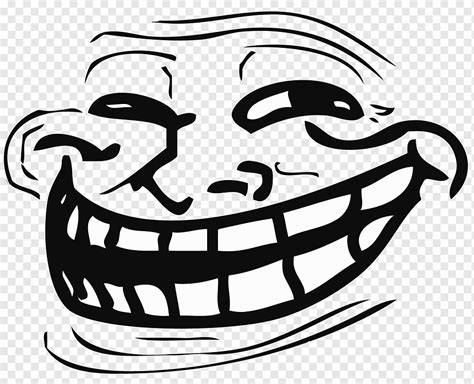 Internet troll Rage comic Trollface, others, game, text, monochrome png | PNGWing