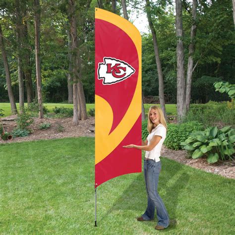 Kansas City Chiefs Tall Team Flag Kit with Pole