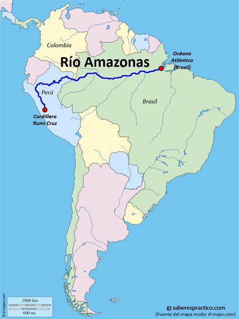 ¿Dónde está el río Amazonas? (con mapa) — Saber es práctico