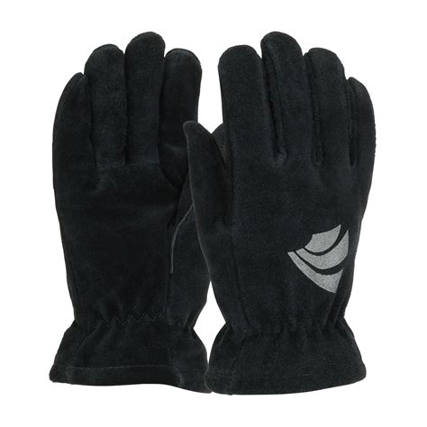 Black S Structural Firefighting Glove, Size 76N/Medium, Eversoft Cowhide, PRO-TECH Insert, NFPA ...