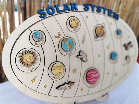 Solar System Puzzle Kids Toys Solar System Puzzle Wooden - Etsy