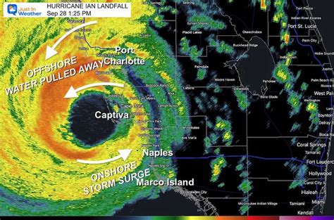 Hurricane Ian Made Landfall On Captiva Florida: Doppler Radar And Amazing Surge Video - Just In ...