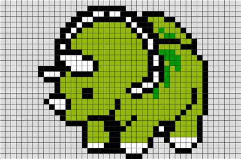 Triceratops Pixel Art | Pixel art, Pixel art pattern, Minecraft pixel art