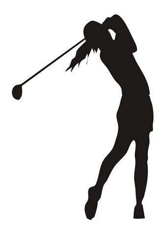 Female Golfer Silhouette 4 Decal Sticker #Golfclubs (With images) | Women golfers, Silhouette ...