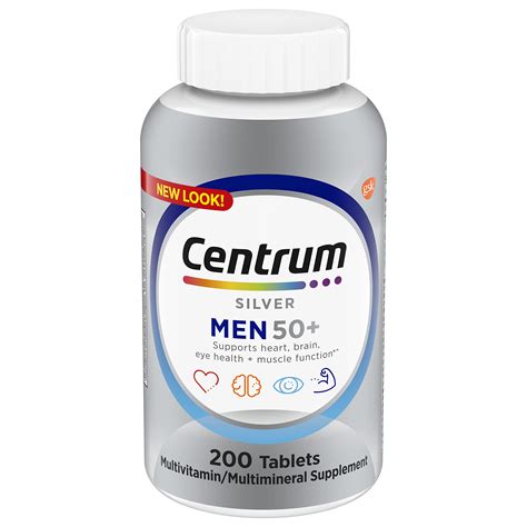 Centrum Silver Men Age 50+ Multivitamin - 200 Tablets