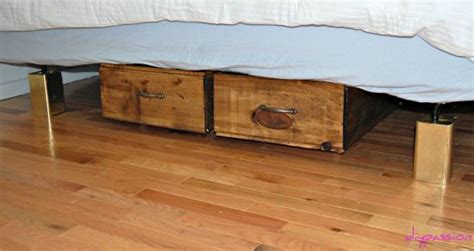 Storage Solution: DIY Bed Risers - DIY Passion | Diy bed, Diy bed risers, Wood bed risers