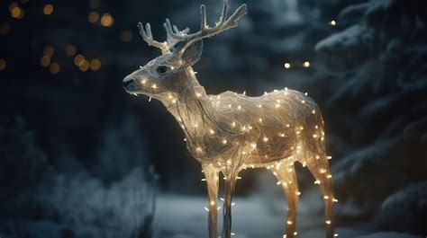 Premium Photo | A deer with lights on it