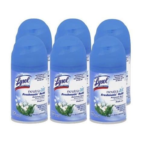 Lysol Neutra Air Freshmatic 6 Refills Automatic Spray, Fresh Scent, (6X6.17oz), Air Freshener ...