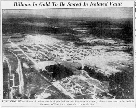 Location of Fort Knox Gold Vault Shown (1935) | Fort knox gold, Fort ...