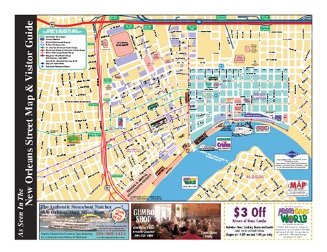 New Orleans Tourist Map Pdf | Global Map