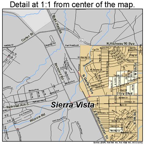 Sierra Vista Arizona Street Map 0466820