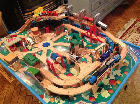 Wooden Train Layout Setup #Melissa andDoug #Thomas #Orbrium #Brio ...