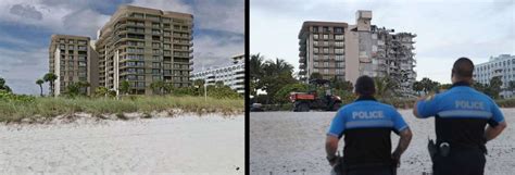 Surfside Building Collapse Before And After - Jansus